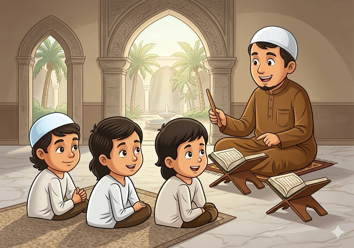 Mendengarkan UStadz Saat Mengaji